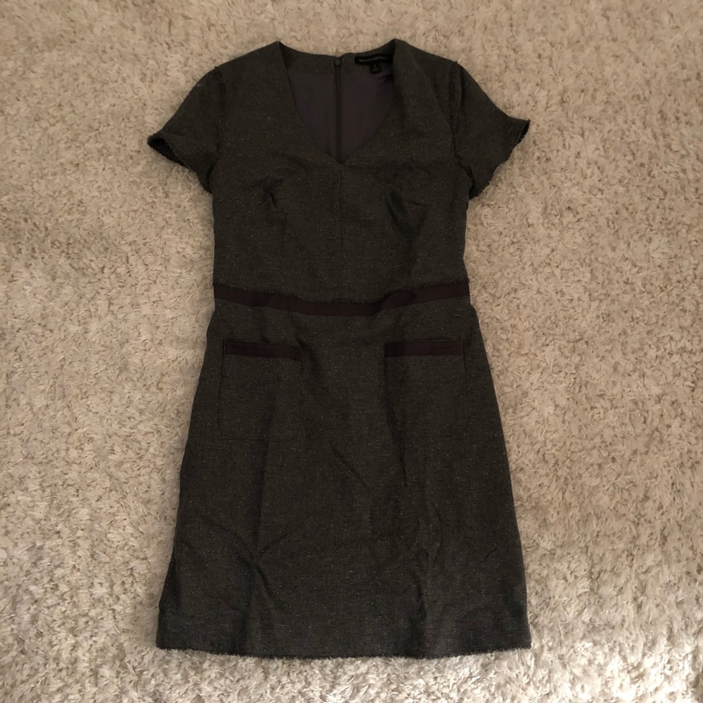 Banana Republic Wool Cap Sleeve V-Neck Dress